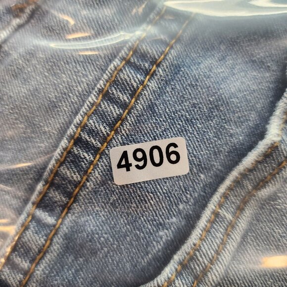 Womens Gogo Jeans Blue Denim Skirt Distressed Cuffed Raw Hem Size 1 - Picture 12 of 12